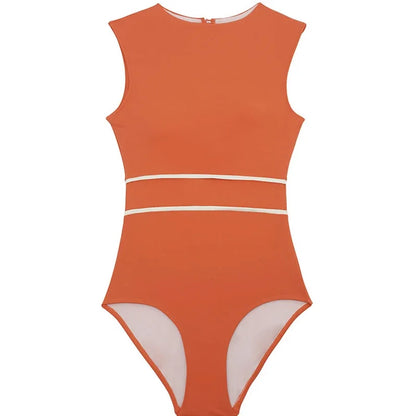 Women's One Piece Swimwear Summer Beach Bathing Suit Black Monokini Open Back Swimsuit Padded Beachwear Korea Style