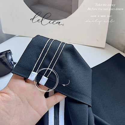 Women Shark Running Short Leggings Summer Side Stripe Sports Biker Shorts High Waist Skinny Seamless Bicycle Shorts