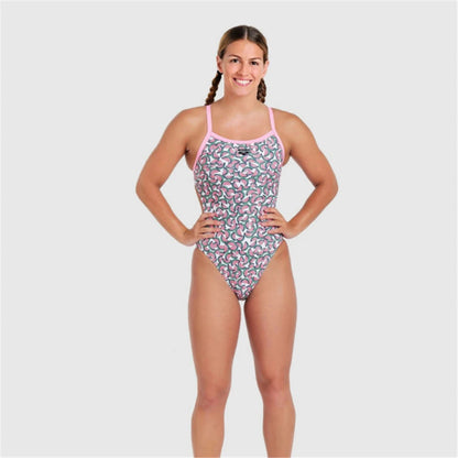 Women's One Piece Strap Back Swimsuit Suit Training Triathlon Swimming Run Tights Swimwear Beach Wear Maillot De Bain Femme