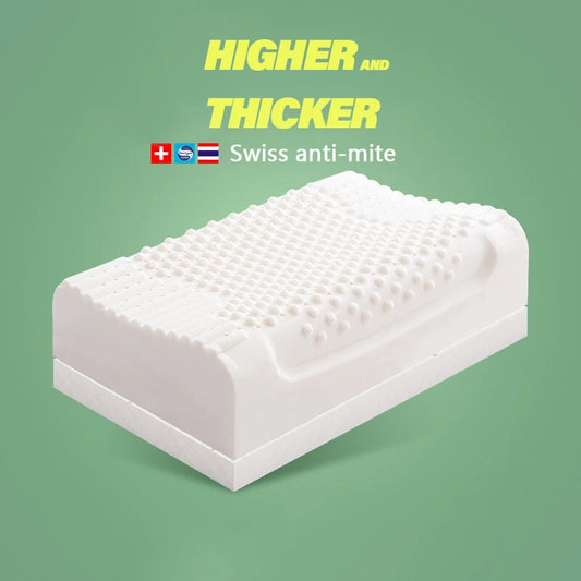 Thai latex pillow thickening and heightening protection cervical vertebra sleep pillow sleep special adult natural rubber