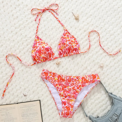 Bikini's Multi Color Choice Bathing Suit Women Dot Cheetah Print Split Swimsuit Backless Lace Up Beachwear Fashion Holiday Bikini Set Summer