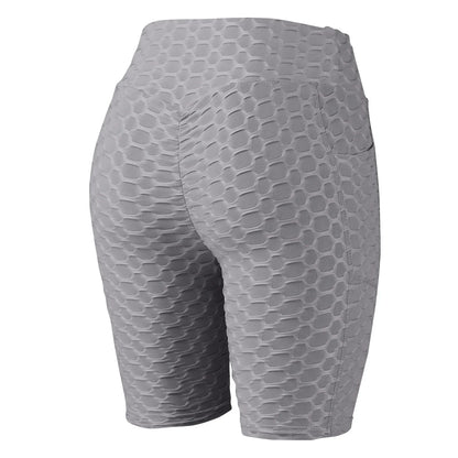 Women's Capris Yoga Fitness Peaches Buttocks Bubble Sports Leggings With Pockets Pants for Women Women’s Yoga Pants