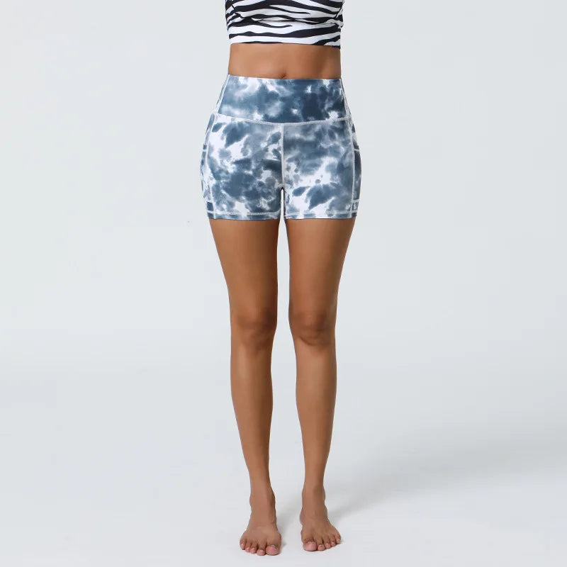 Women's High Waisted Biker Shorts 3/4 Length Tummy Control Stretch Yoga Shorts Workout Gym Fitness Pilates Booty Lifting Shorts