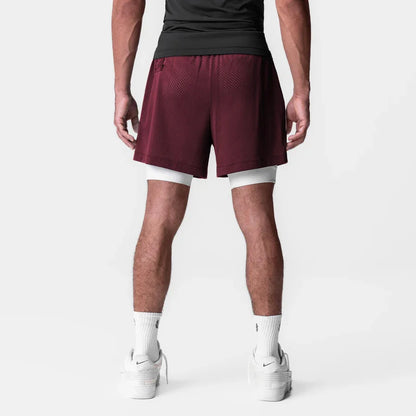 Coloured Running Shorts Men Gym Sports Shorts 2 In 1 Quick Dry Workout Training Gym Fitness Jogging Short Pants Summer Men Shorts