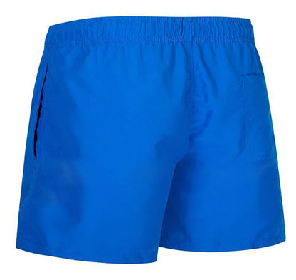 Mens Swim Trunks with Mesh Lining Side Pockets Solid Beach Shorts Quick Dry Lightweight Drawstring Board Shorts Summer Swimwear