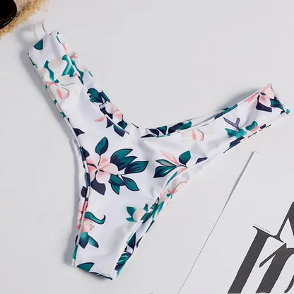 Women's Swimming Suit Bikini Front Tie Push Up Padded Swimwear Cut Out Solid Pink Bathing Suit Swimsuit Beachwear