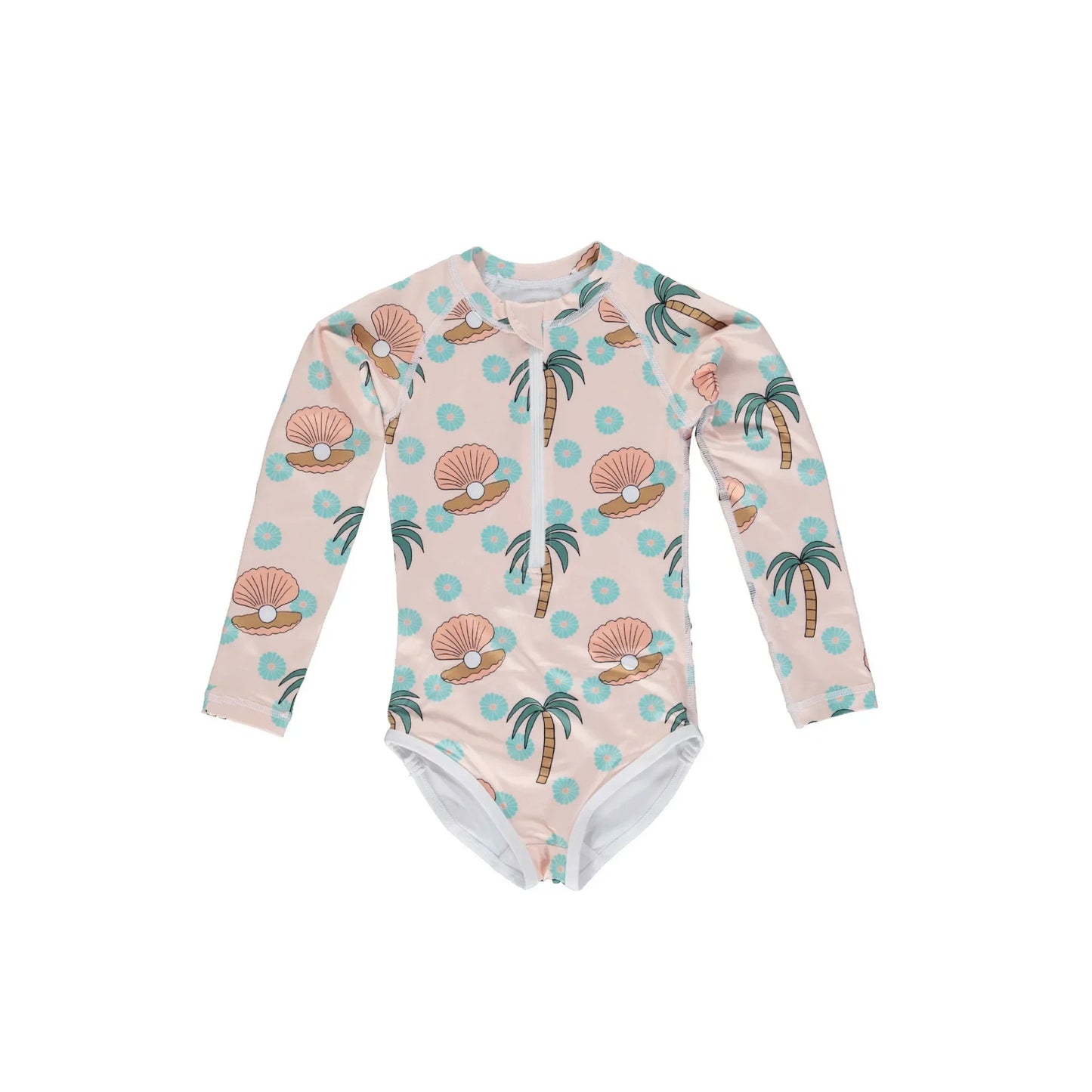 Toddler Girls Swimwear Summer Baby Rash Guard Long Sleeve Swimsuit Boys Bathing One-Piece Kids Clothes