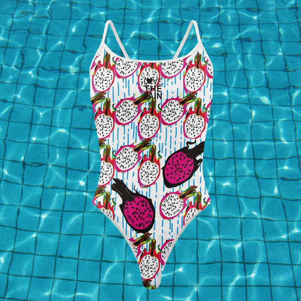 Love The Pain Women One-Piece Swimsuit Pool Bathers Squad Back Monokini Bathing Suits Beachwear Triathlon Functional Training Swimwear
