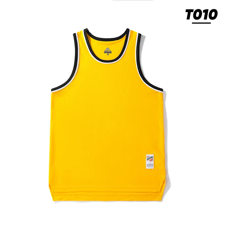 Men's Basketball Vest Clothing Oversized Sleeveless T-Shirt Sports Fitness Round Neck Tank Top Muscle Training Running Vest