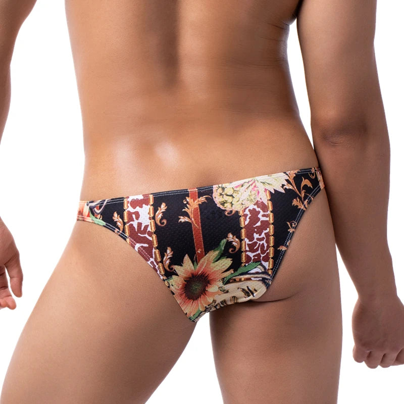 Men's Print Breathable Swim Briefs Men Bikini Brief Bathers different color Designs to choose from Beach and Pool