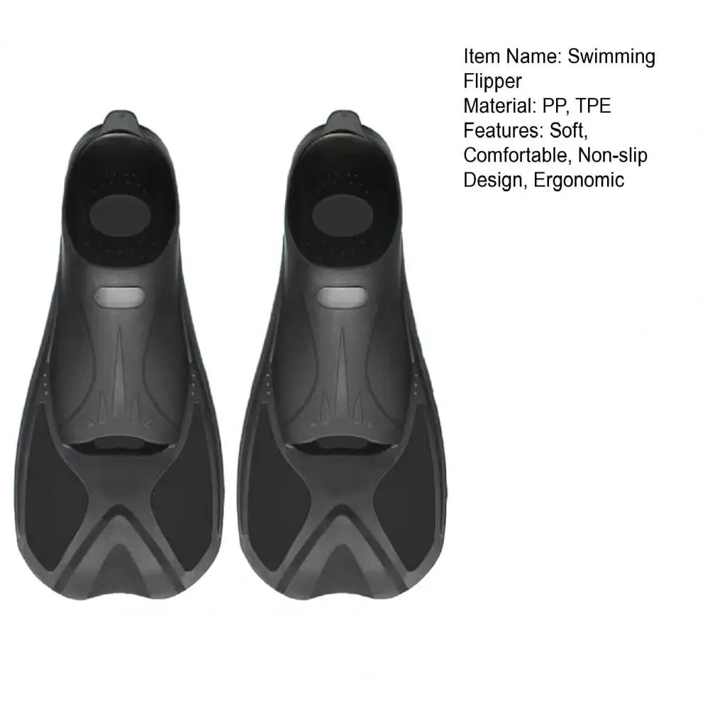 Diving Fins Swimming Training Fins Professional Snorkeling Flippers Short Blade Flippers Leg Strength Building Swimming Flippers