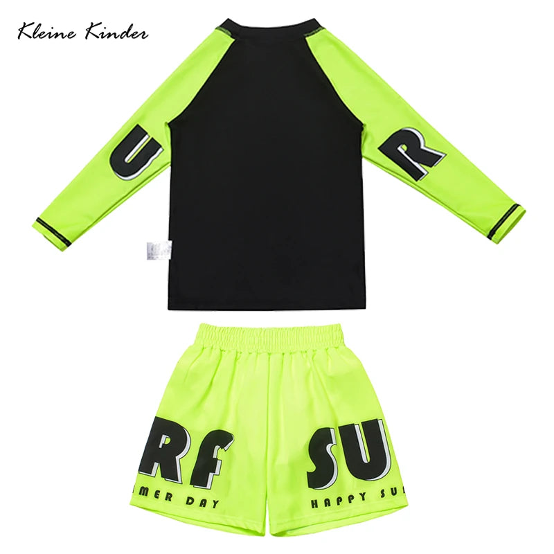 Boys Swimwear Anti UV Kids Swimsuit for Boys Long Sleeve Dinosaur Children Swimming Bathing Suit Rash Guard Summer Beach Clothes