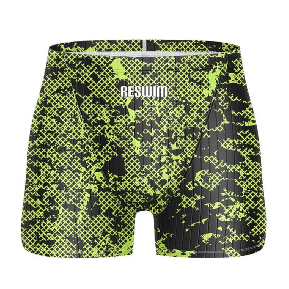 Men's Swim Jammer Swimsuit Shorts Swimming Trunks Athletic Training Swimwear Man Endurance Beach Tights Swimsuit Size 6XL