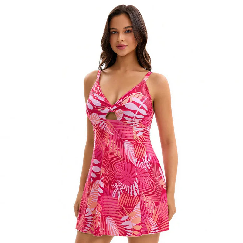 Tankini Swimsuits for Women Tummy Control Modest Bathing Suits Floral Skirt Top Swimwear Beach