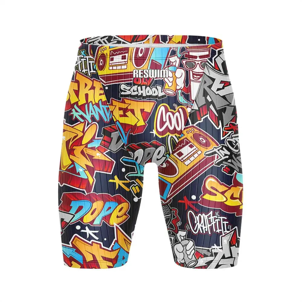 Swimming Trunks Men's Swim Jammer Swimsuit Beach Tights Shorts Training Swimming Shorts Professional Athletic Surf Swimwear