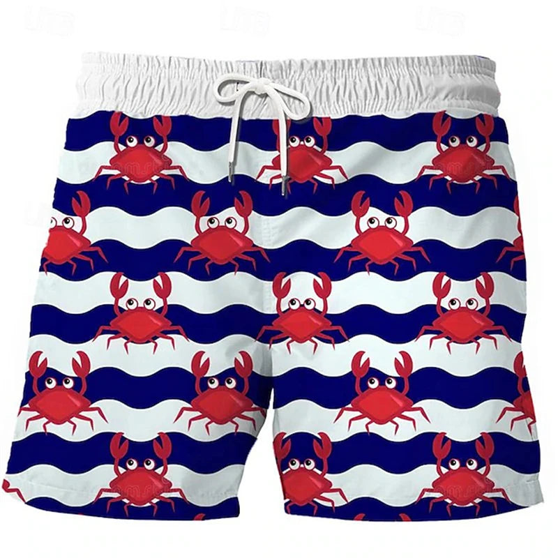 Animal Fish 3d Y2k Shorts Men Sea Creature Graphic Beach Shorts Kid Loose Casual Swimsuit Sports Pants Fashion Hawaii Swim Trunks