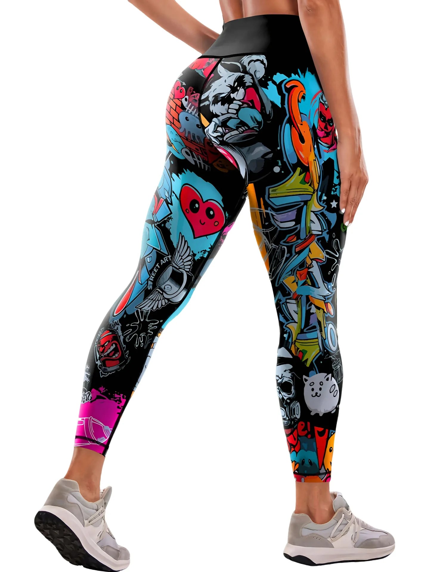 Women's 50-color high-waist printed yoga pants, hip-lifting tight quick-drying sports yoga pants