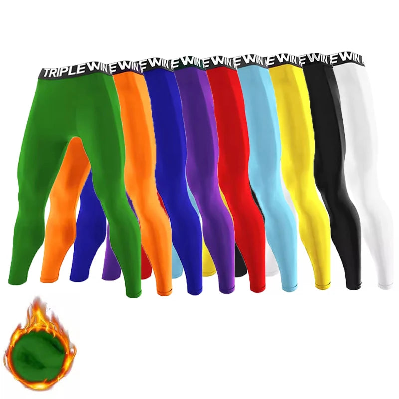 Spring Autumn Men Women Running Tights GYM Pant Exercise Basketball Football Soccer Fitness Sport Long Fleece Thermal Legging J8