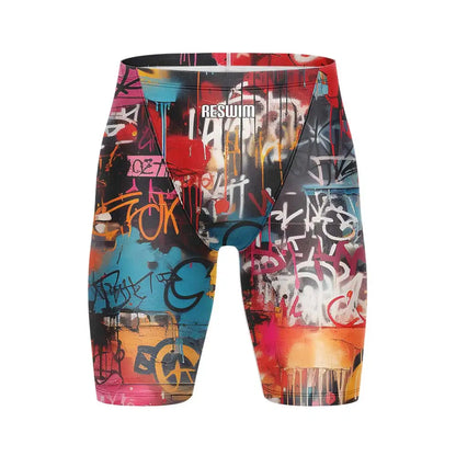 Men's Jammers Racing Swimsuit Swim Trunks Beach Tights Shorts Athletic Training Swimwear Sports Swimming Rash Guards Pants