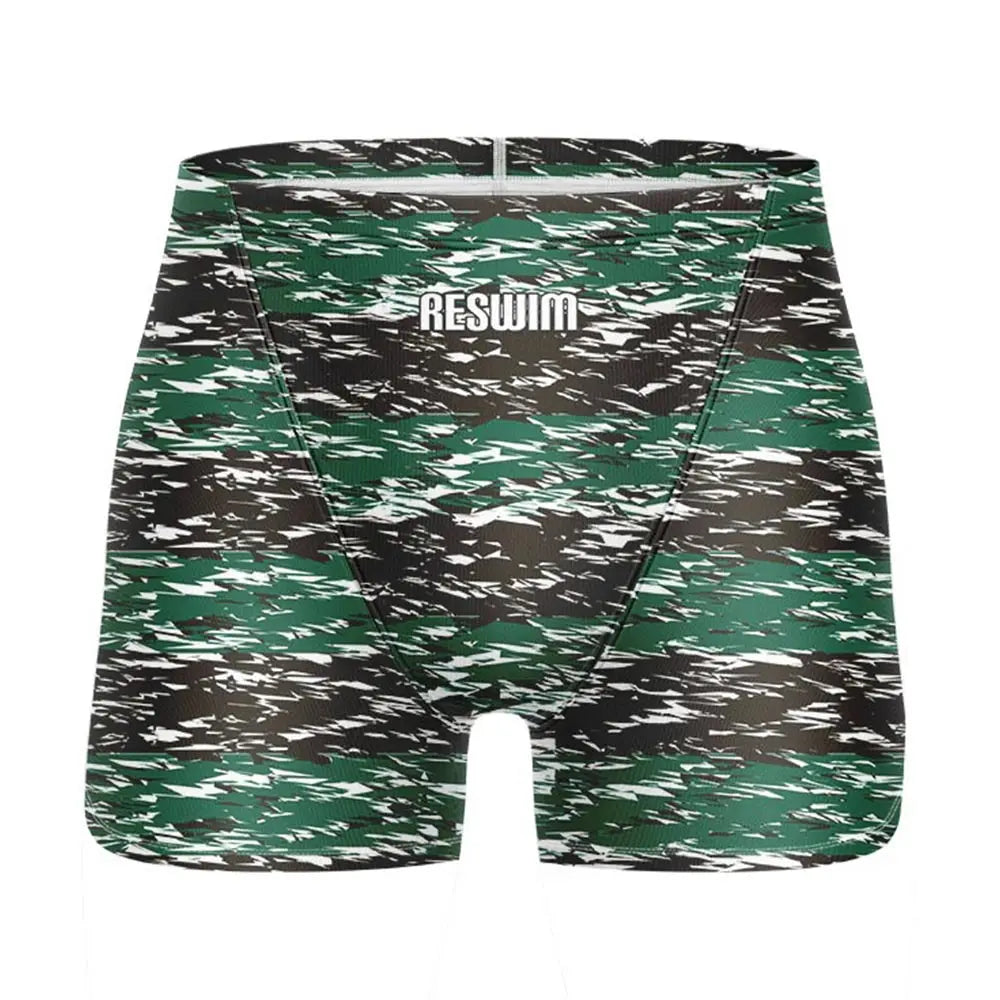 Men's Beach Tights Shorts Swim Jammer Swimsuit Swimming Trunks Athletic Training Swimwear Lycra Running Diving Surfing Pants