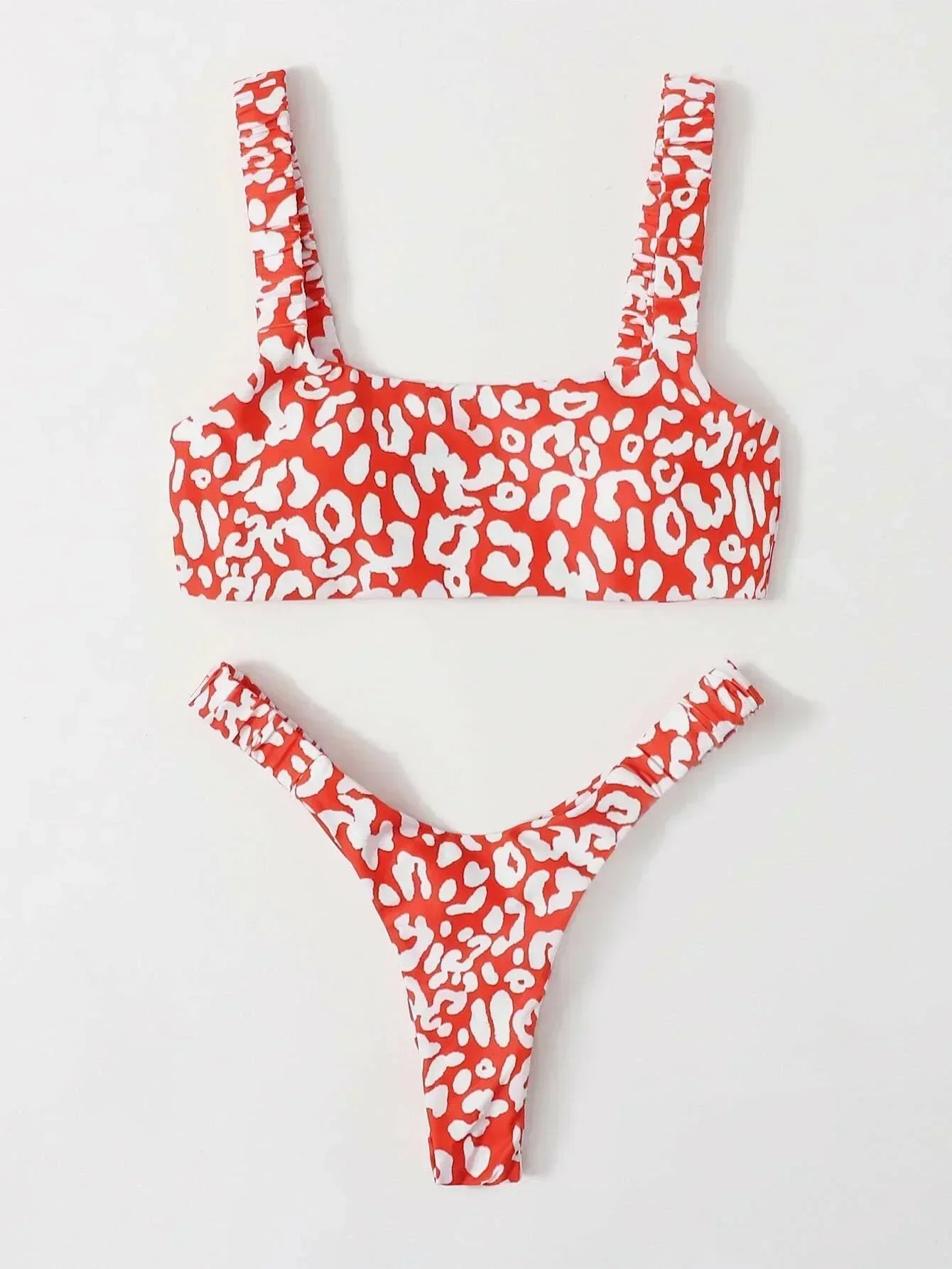 micro bikini women orange leopard print push up padded thong swimsuit female cut out bathing suit swimwear biquini