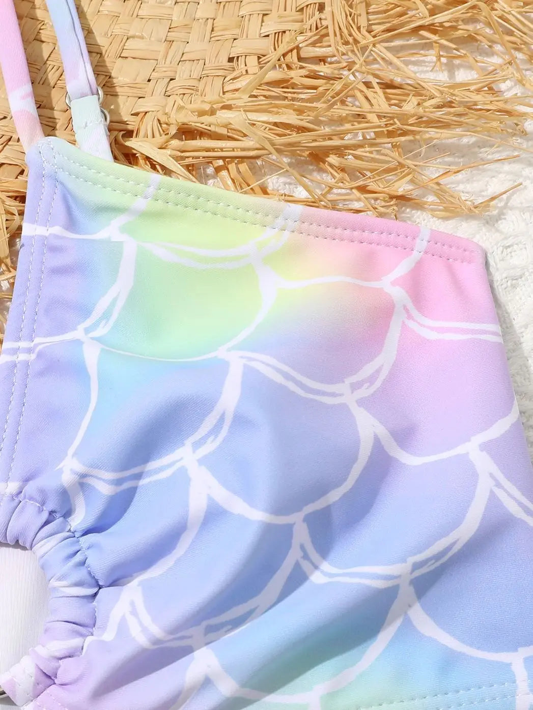 3 Pieces Bikini Girls Swimsuit High Waist Kids Swimwear Female & Ruffle Beach Skirt Children Swimming Swim Suit