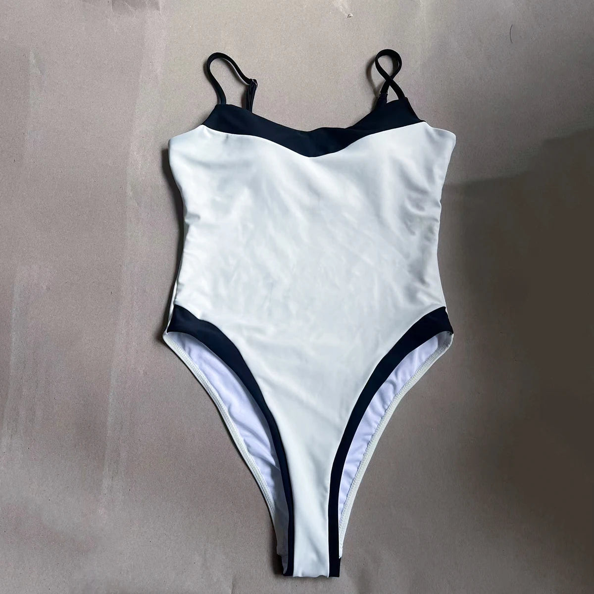 Women One Piece Swimsuit Female Swimwear Brazilian Monokini Swimming Suit Beachwear High Waist Patchwork Bathing Suit