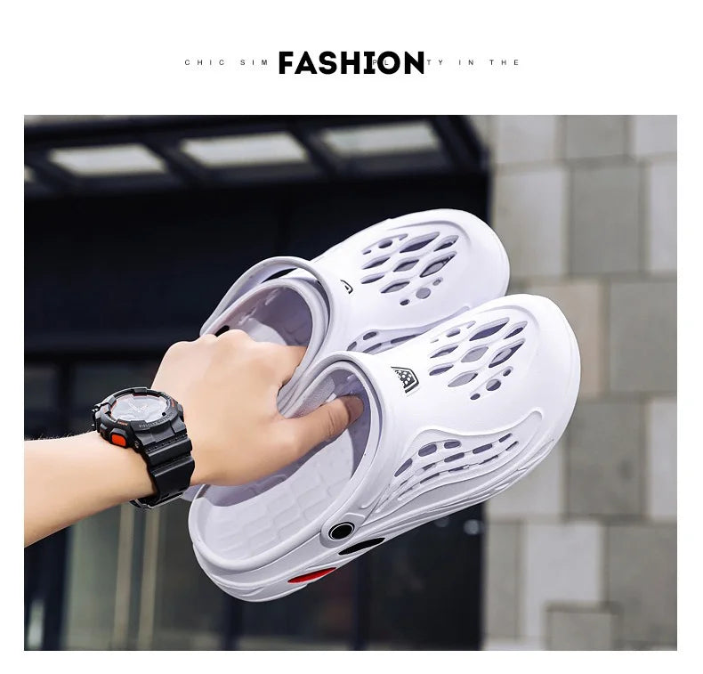 Men Sandals Light EVA Men's Casual Shoes Hole Shoes Clogs Home Garden Outdoor Male Beach Flat Slippers Big Size 49