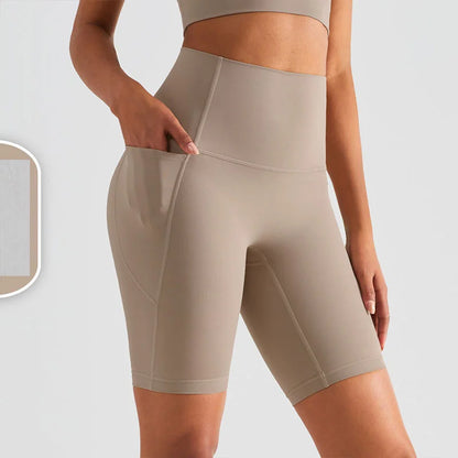 Biker Shorts Women Yoga Shorts with Pockets Running Short Women's Total Train High Rise 7" Bike Shorts Running Short