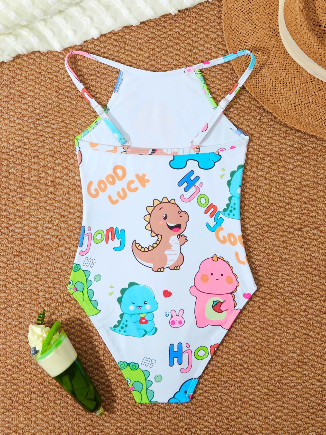 Printed Girls Swimsuit One Piece Kids Strappy Swimwear Children Swimming Bathing Swim Suit Beachwear