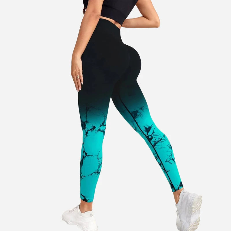 Colorful graffiti Yoga Pants Sport Leggings Women Seamless High Waist Push Up Woman Tights Fitness Workout Leggins Gym Clothing