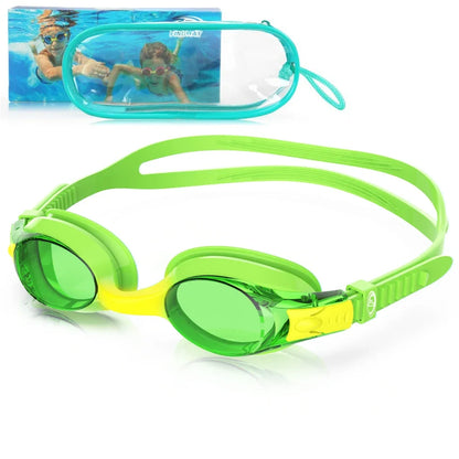 Findway Child Swimming Glasses Upgrade Waterproof Anti Fog UV  Professional Diving Swimming Glasses Eyewear Kids for Age 3-10