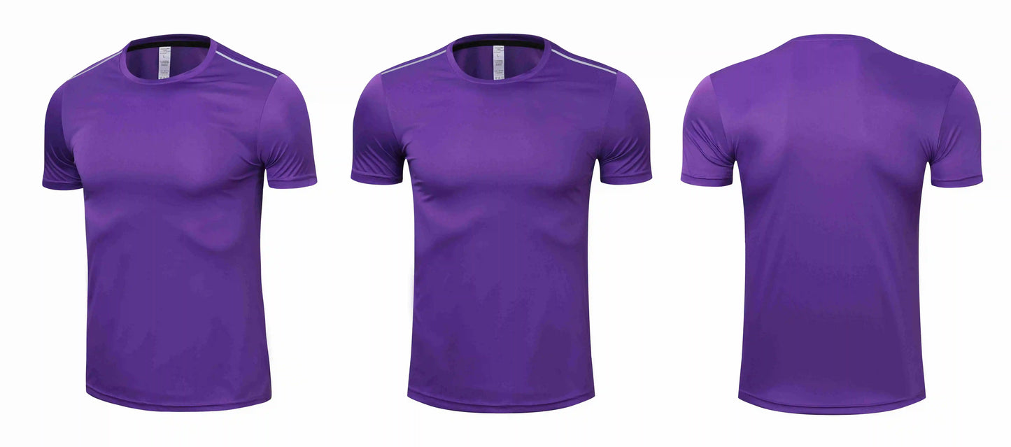 High quality spandex Men Women Kids Running T Shirt Quick Dry Fitness Shirt Training exercise Clothes Gym Sports Shirts Tops