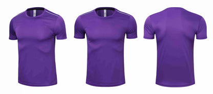 High quality spandex Men Women Kids Running T Shirt Quick Dry Fitness Shirt Training exercise Clothes Gym Sports Shirts Tops