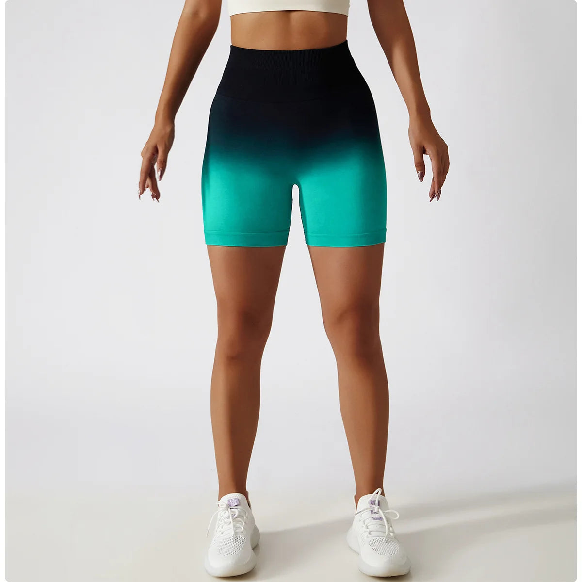 Summer Seamless High Waist Yoga Shorts Butt Lift Cycling Shorts Gym Shorts Women Pants Breathable Tie-dye Sports Leggings Women