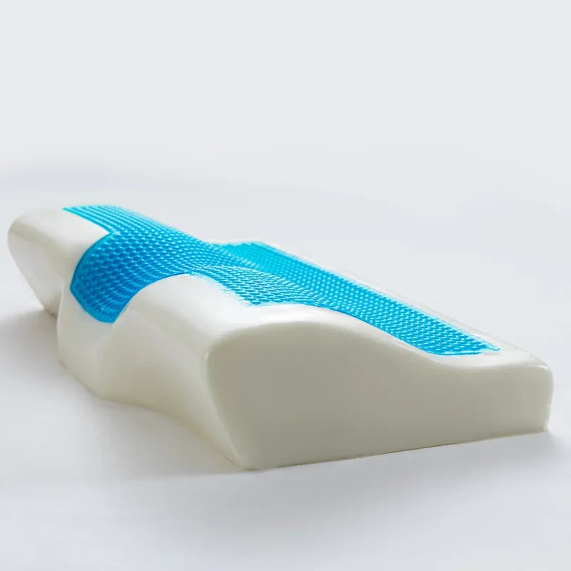 Gel Pillow Orthopedic Memory Foam Pillow 60x35cm Soft Summer Ice-cool Slow Rebound Sleep Pillow with Pillowcase Health Care