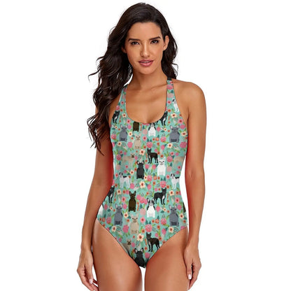 Floral Swimsuit Simple Swim Swimwear Women Wholesale 1 Piece Bathing Suit