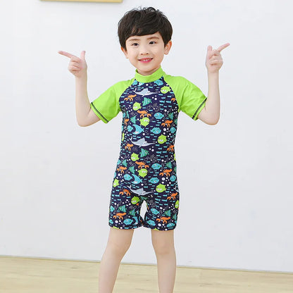 2-10Years Girl Swimwear Swimsuits UV Protective Long Sleeve Children Swimsuits Sport