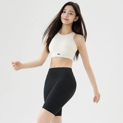 Summer Thin Seamless Sharkskin Cycling Shorts Women Tight Elastic Sport Fitness Running Biker Shorts Slim Gym Yoga Shorts