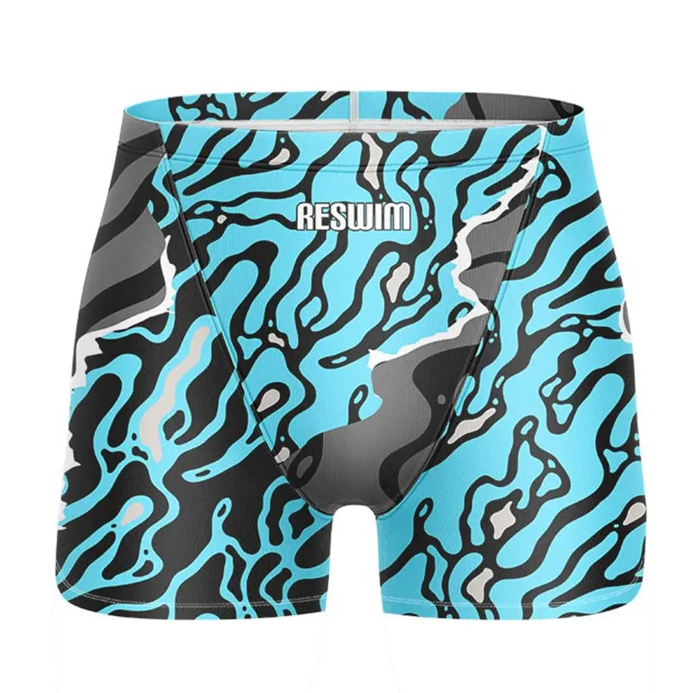 Summer Men's Swim Jammer Swimsuit Shorts Swimming Trunks Beach Tights Shorts Surfing Diving Swimwear Gym Jammers Lycra Pants