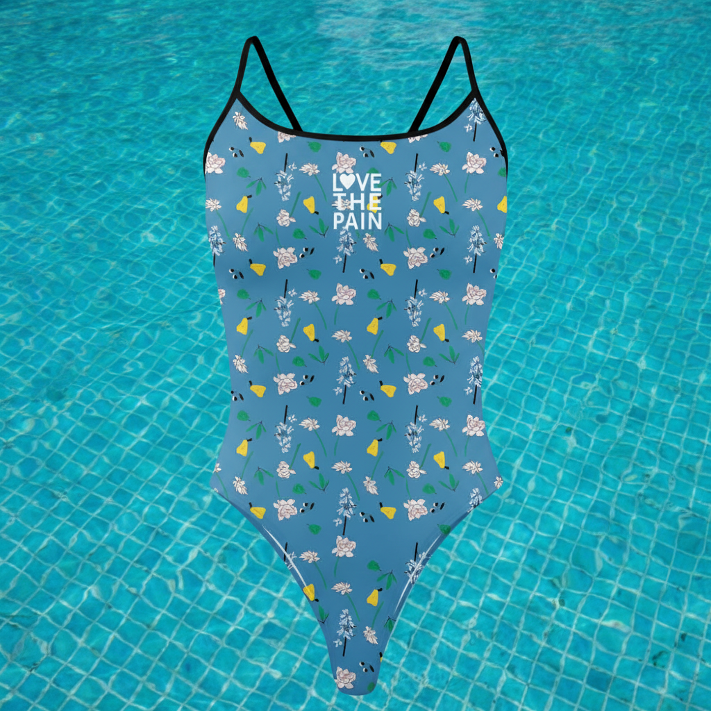 Love The Pain Women One-Piece Beachwear Triathlon Functional Training Swimwear Bathers Pool Practice Squad