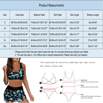 Womens Bathing Suits 3 Piece High Waisted Swimsuits For Women Trendy Bikini Push Up Brazilian Tankinis Summer Swimming Suit