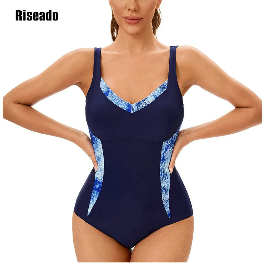 Women's Soft Cup Sporty Strap One Piece Swimwear- Women's One Piece Swimsuit with Comfort and Durability