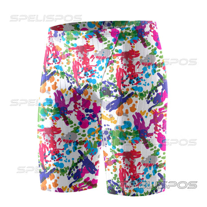 SPELISPOS Summer Men Swimming Trunk Swimwear Beach Swim Sport Short Briefs Elastic Surfing Swimsuit Training Flat Pants Diving