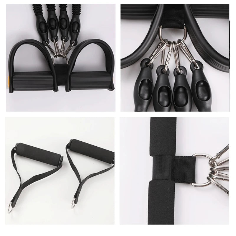 50-100LBS Pedal Tension Rope Men Abdominal Strengthen Elastic Band Tension Rope Expand Chest Strength Exercise Fitness Equipment