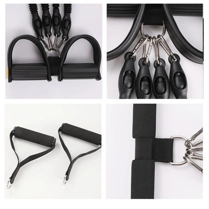 50-100LBS Pedal Tension Rope Men Abdominal Strengthen Elastic Band Tension Rope Expand Chest Strength Exercise Fitness Equipment