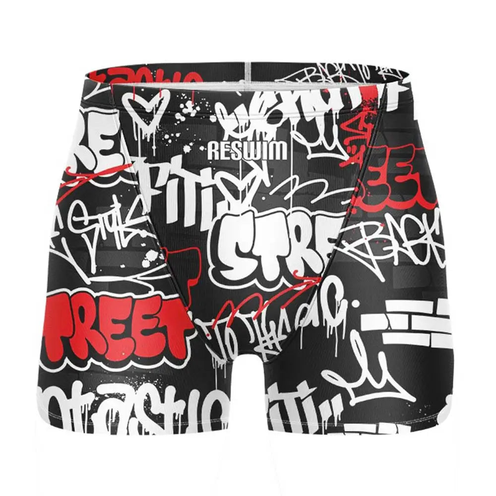 Swim Boxers Summer Swimming Trunks Men's Swim Jammer Surf Shorts Endurance Athletic Training Swimsuit Pants GYM Swimwear Beach Tights Shorts