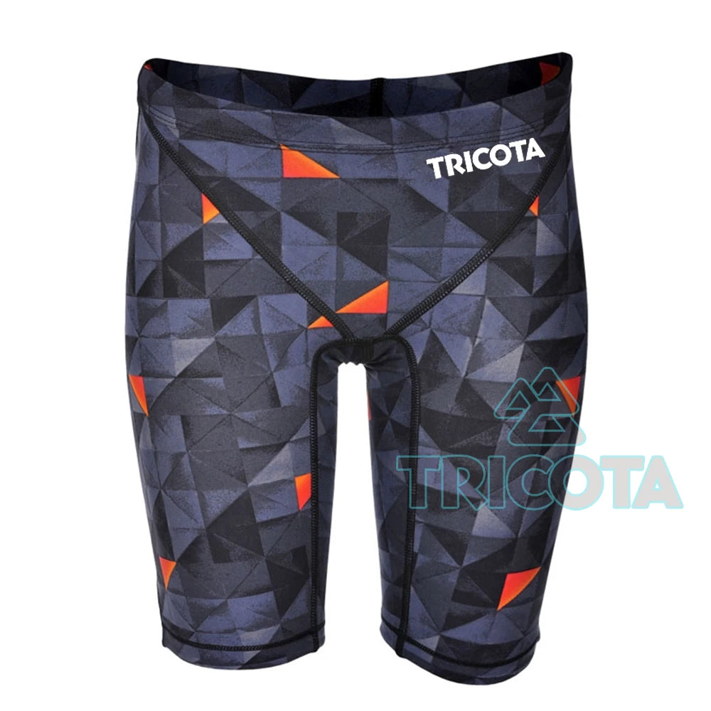 Men's Swim Jammers Swimwear Durable Athletic Training Endurance Swimsuits Beach Tight Surfing Swimming Shorts Trunks Surfing Kit