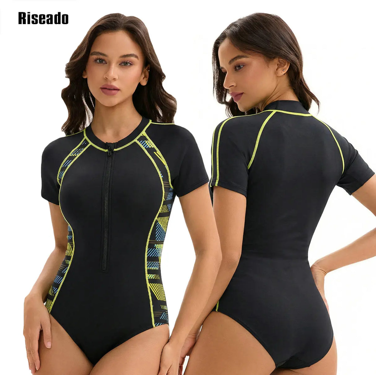 One Piece Swimsuit Women Athletic Boyleg Swimsuits for Women Racerback Bathing Suit with Shorts for Water Aerobics