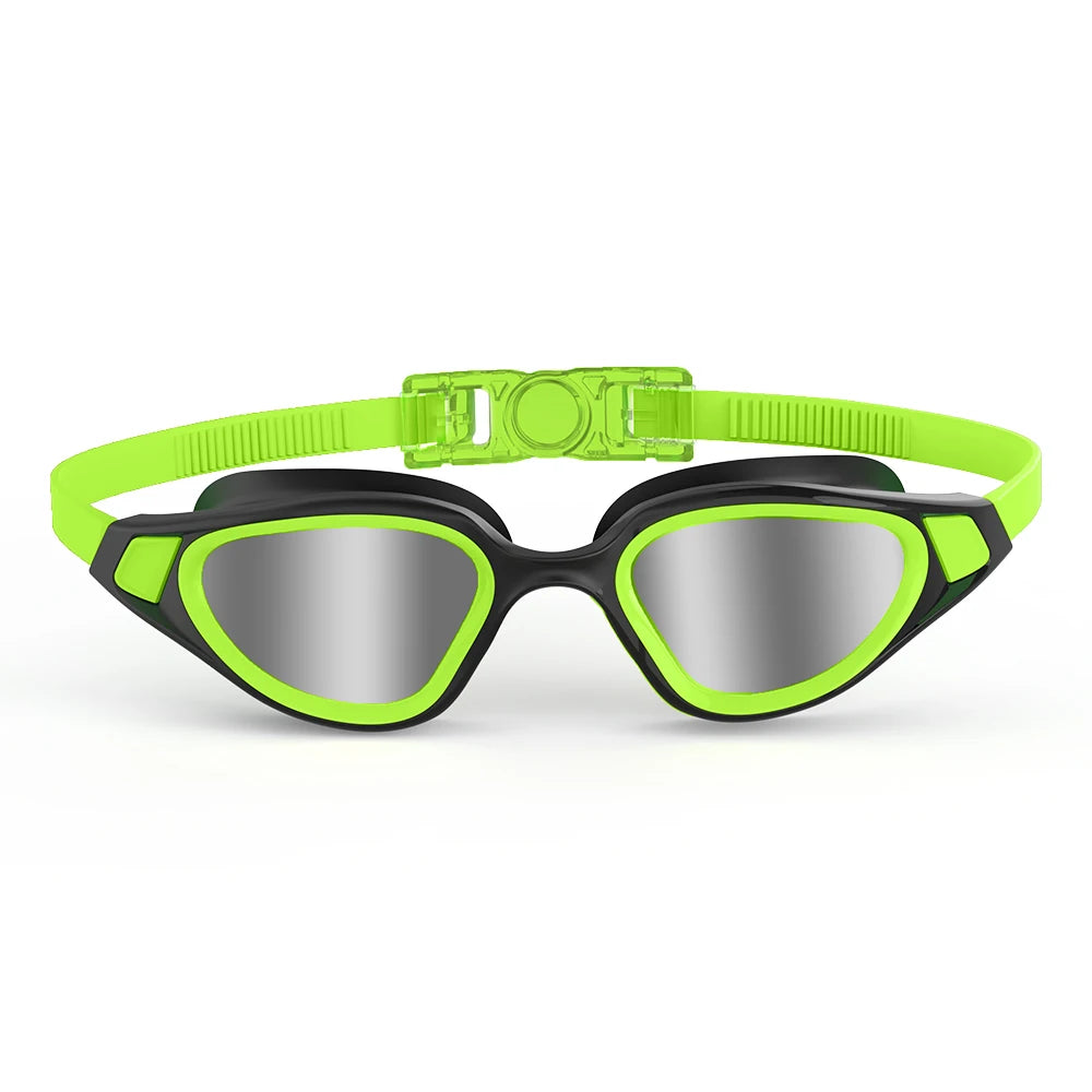 Professional Adult Anti-UV Swimming Goggles 180° Panoramic Electroplating Anti-Fog HD Lens Adjustable Silicone Swim Glasses